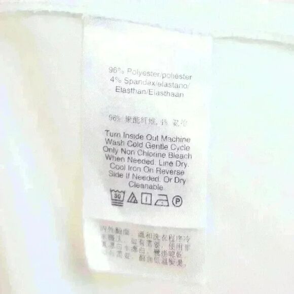 DKNY Cream White Blouse High-Neck Cap-Sleeve Side-Zip Front Pleats Size XS - Picture 10 of 10